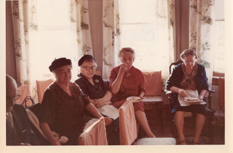 Four women eating together
