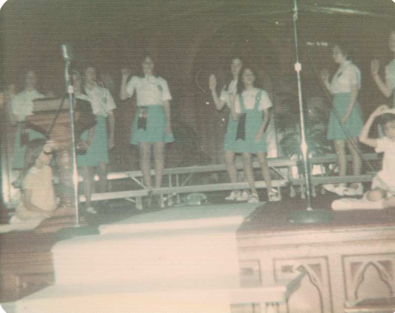 Missionettes perform on sanctuary stage