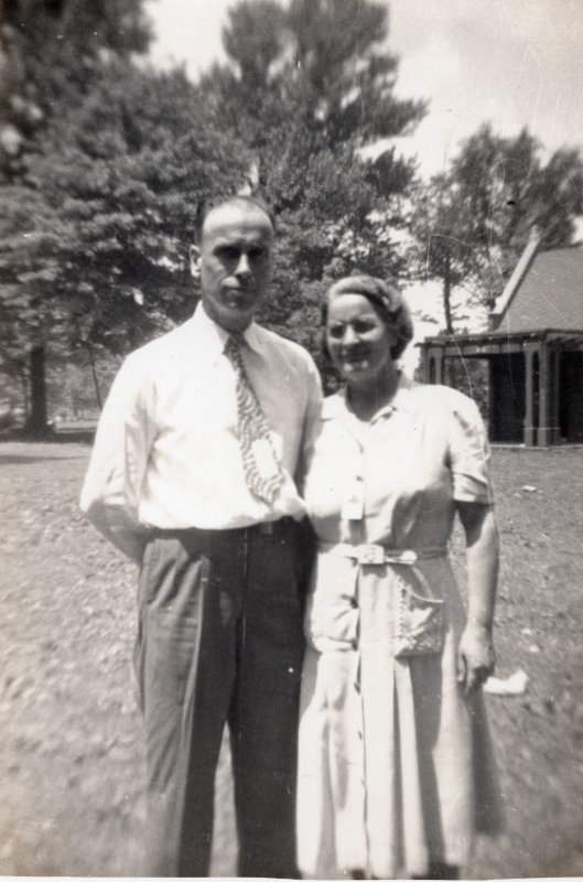 Pastor and Mrs. Bragg pose outside for a portrait