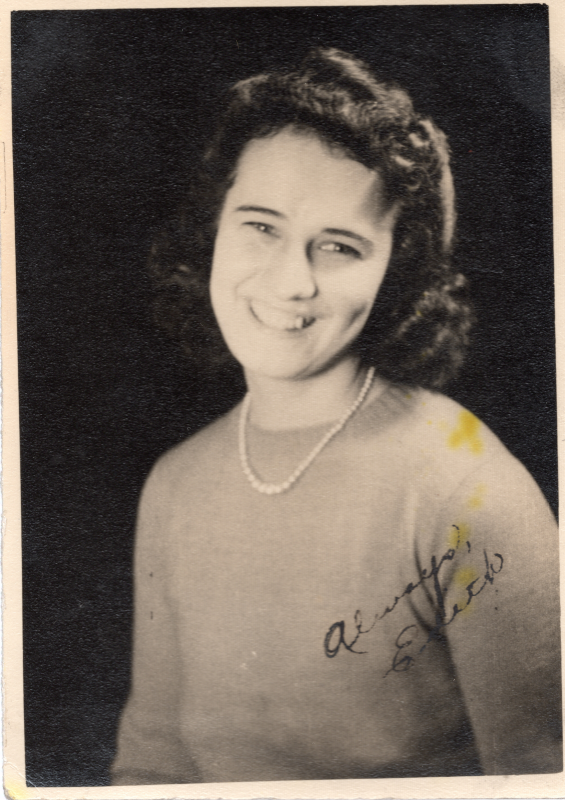 Edith A. poses for a photograph