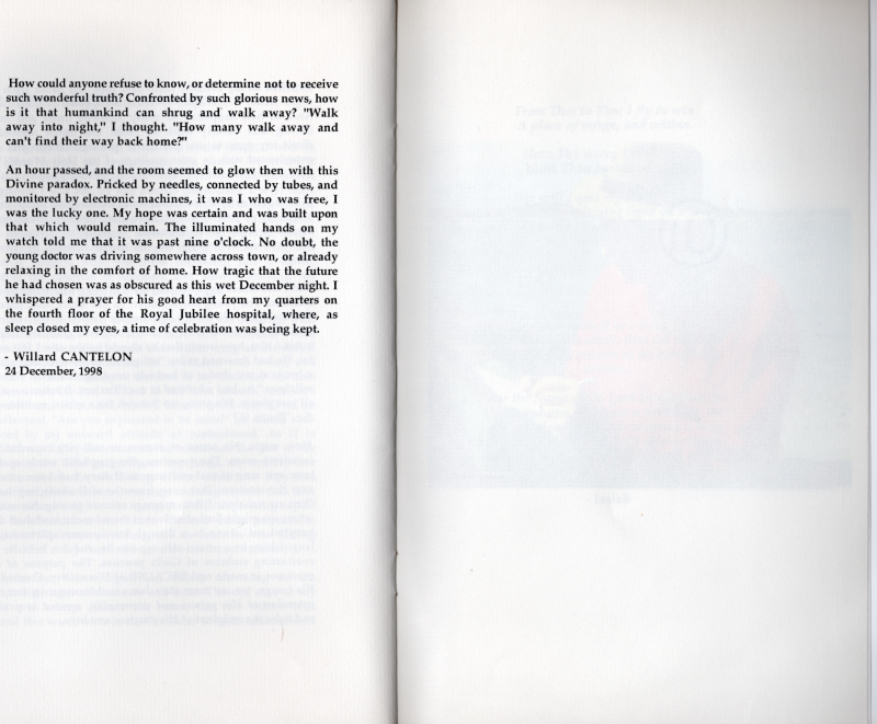 Page twelve: continuation of "In the Night Seasons," page thirteen: blank