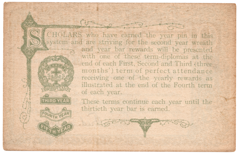 Explains the Little's Cross and Crown System and attendance certificates