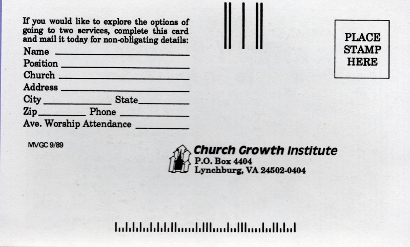 Order information, Church Growth Institute in Lynchburg, VA