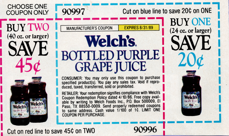 Coupon for Welch's Grape Juice