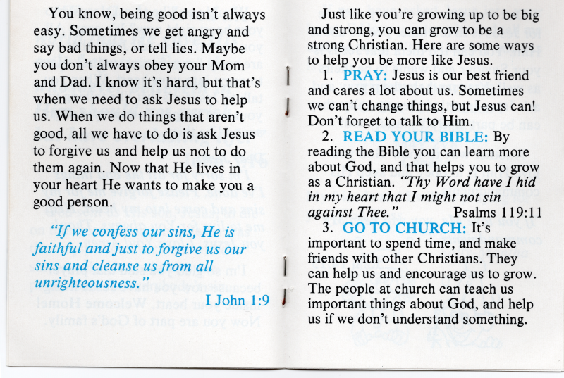 Confess your sins; Pray, read your Bible, go to church
