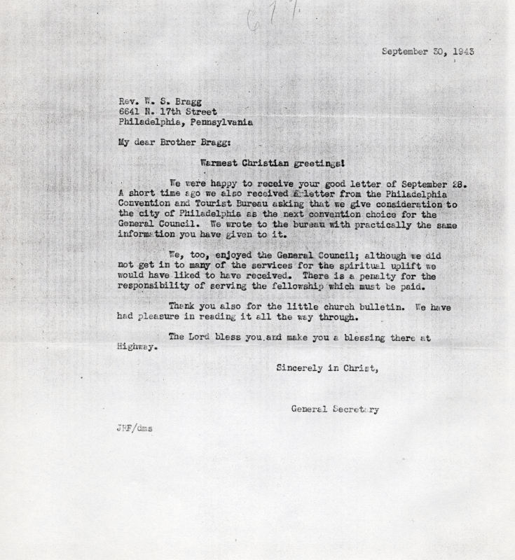 Copy of letter from the General Secretary about General Council