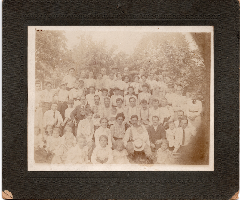 Group portrait of women, men, and children