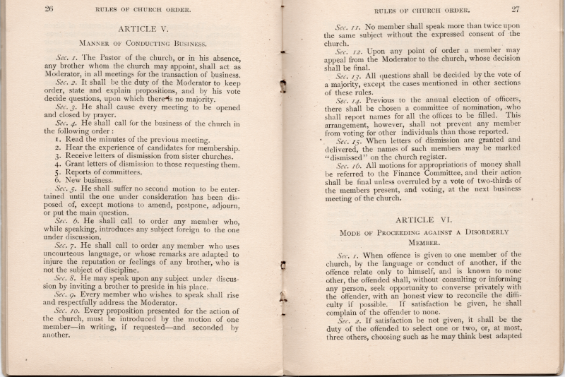 Rules of Church Order