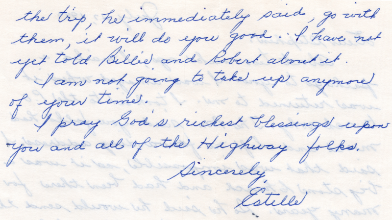 Letter with a photograph of Rev. Ernest Williams
