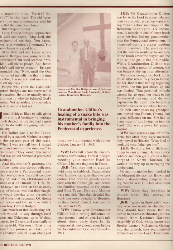 Article: "Reflecting on a Godly Heritage: The Important Roles Parents, Grandparents, and In-Laws Played in the Life of James K. Bridges"