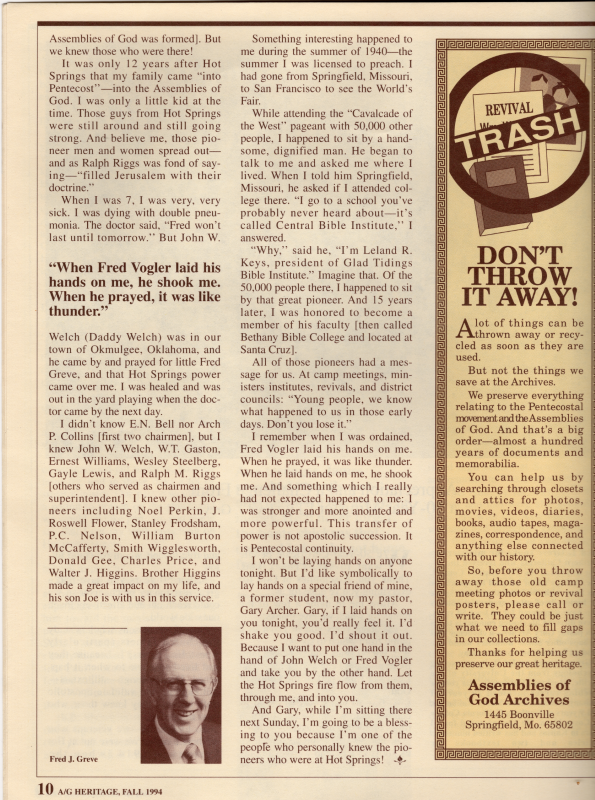 Article: "Appreciation and a Challenge from a 50-Year Minister"