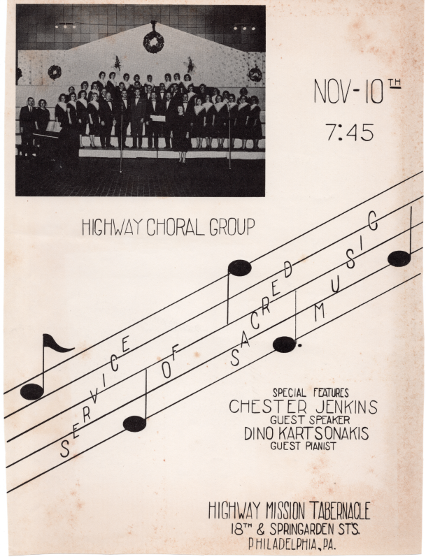 Flyer for the fourth annual Service of Sacred Music