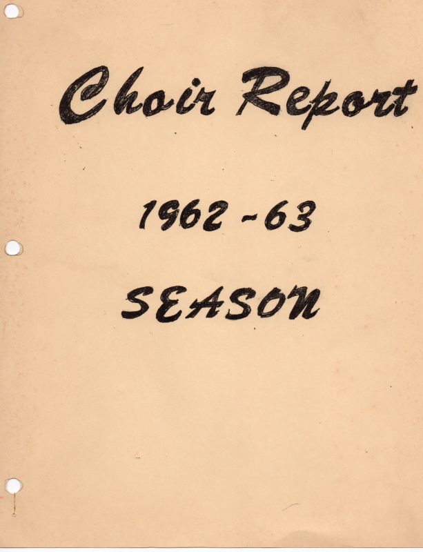Choir Report Cover Page