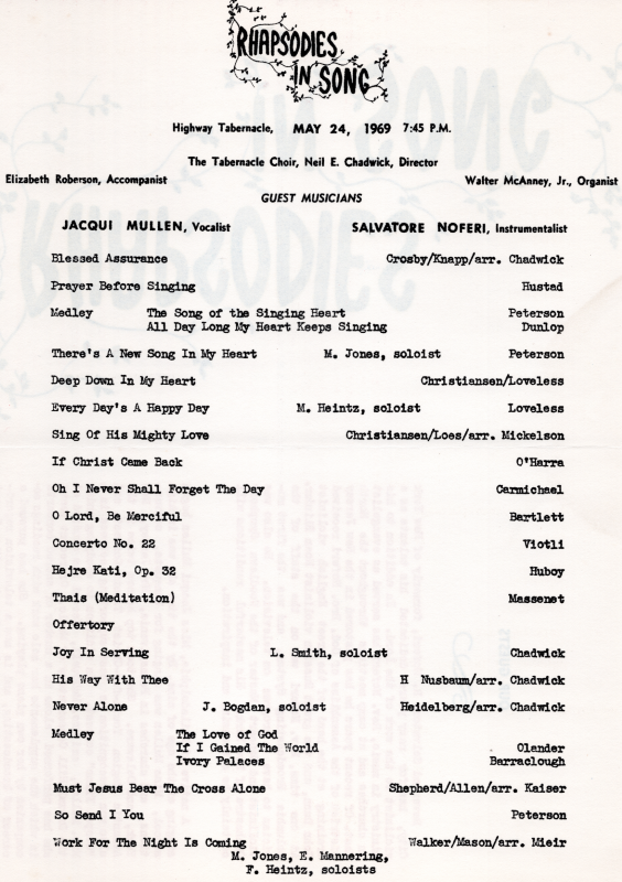 Program of third of three concerts in this series: Inside: Order of performances with the names of performers