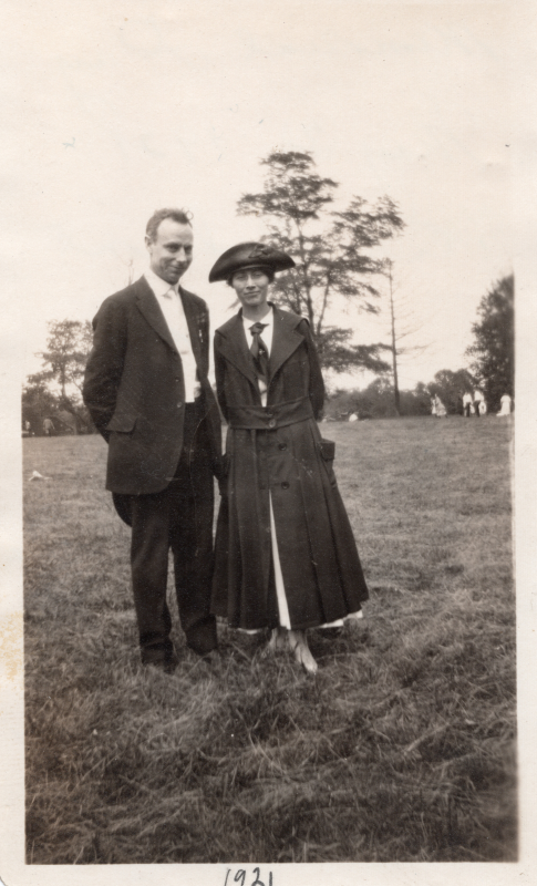 Portrait of Rev. and Mrs. Williams at Belmont Mansion on Memorial Day