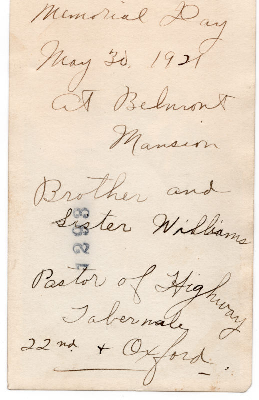Description of the portrait of Rev. and Mrs. Williams