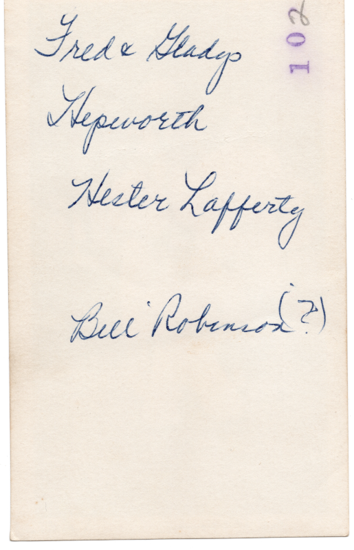 Names of those in the photograph