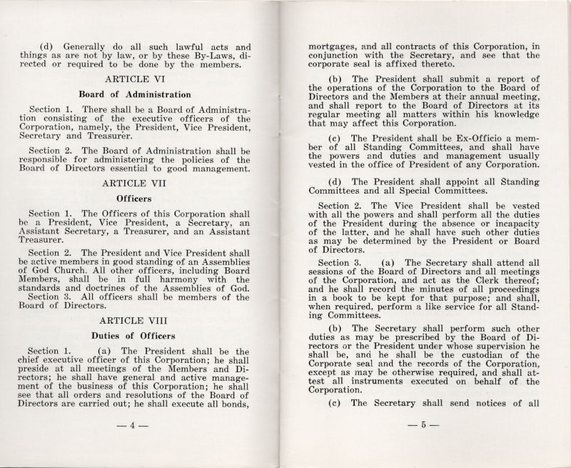Article V: Powers and Duties of Board of Directors