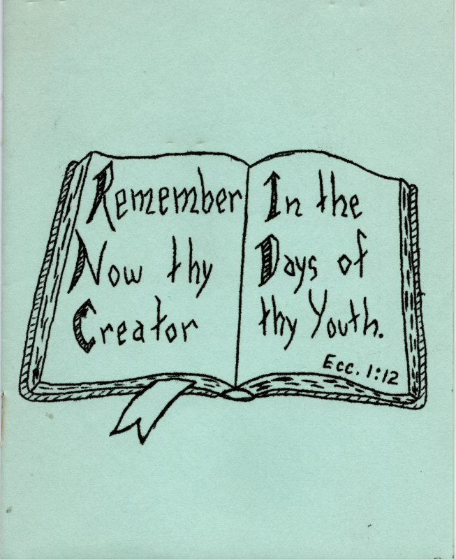 Program Cover with an illustration of a Bible opened to Ecclesiastes 1:12