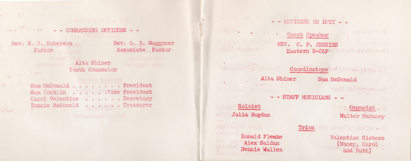 List of commanding officers; List of officers on duty and of staff musicians