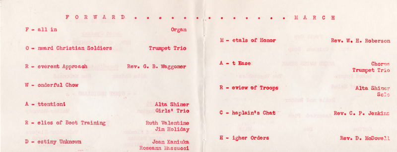 Program of events