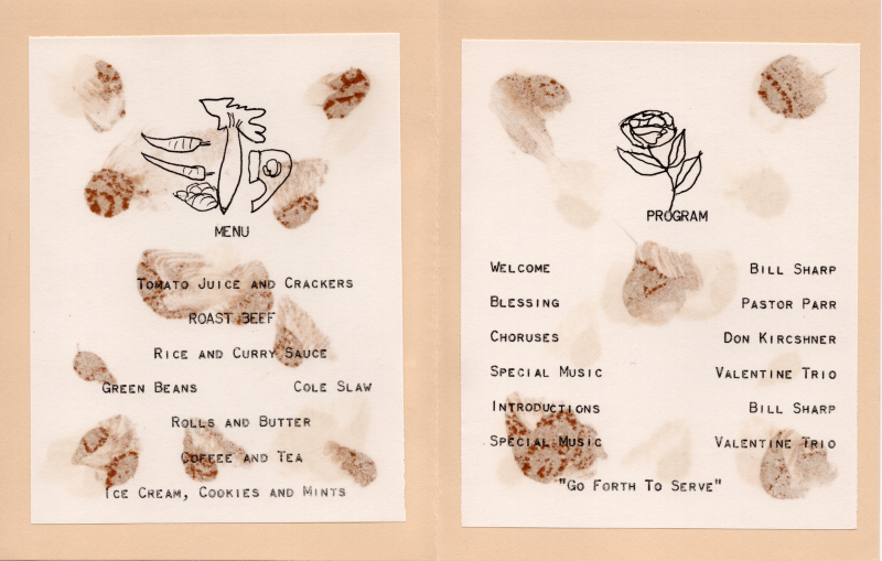 Menu; Program of performances