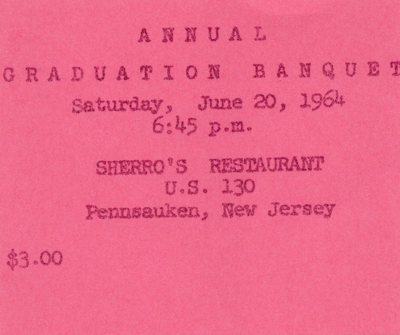 Invitation to the annual graduation banquet with time/date, location, and cost
