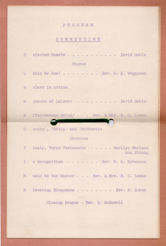 Event program