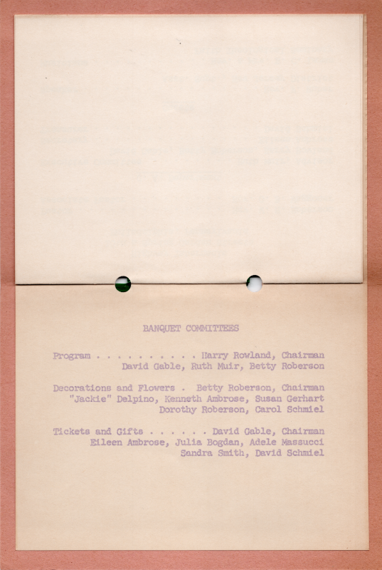 Banquet committees and committee members