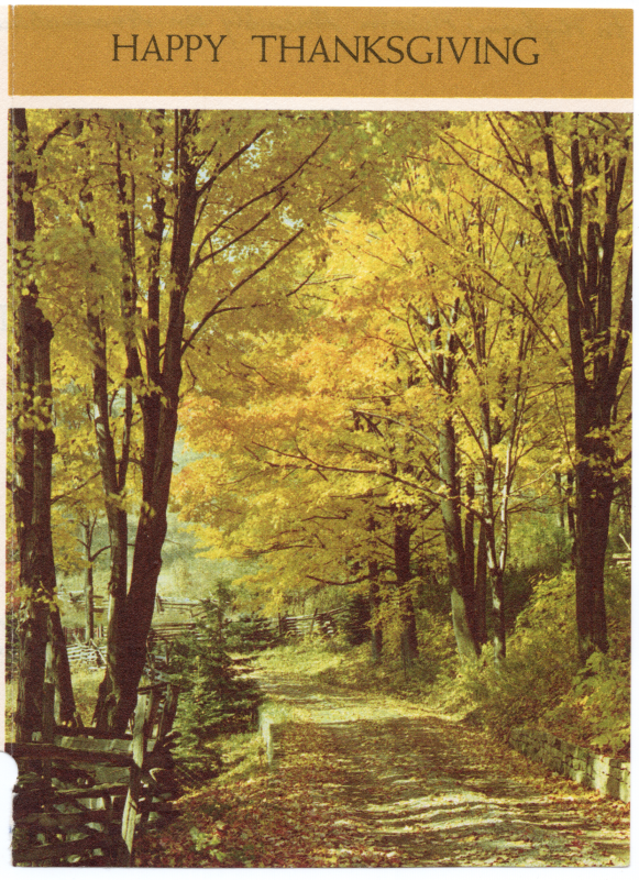 Thanksgiving themed postal card