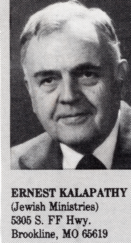 Portrait of Ernest Kalapathy that identifies him as a Jewish Ministries missionary