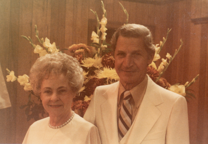 A man and woman smile together at Highway's 85th Anniversary/ Missions Convention Banquet