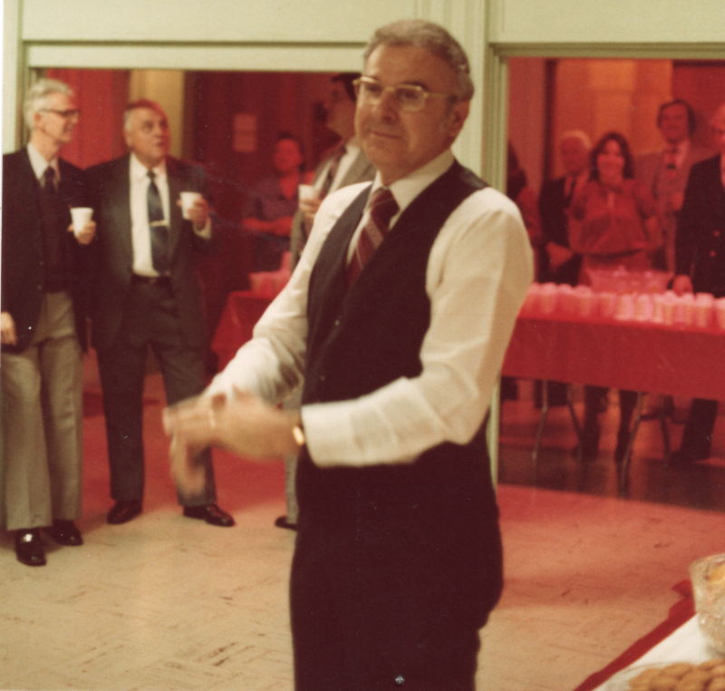 Pastor Bogdan smiles at his birthday celebration