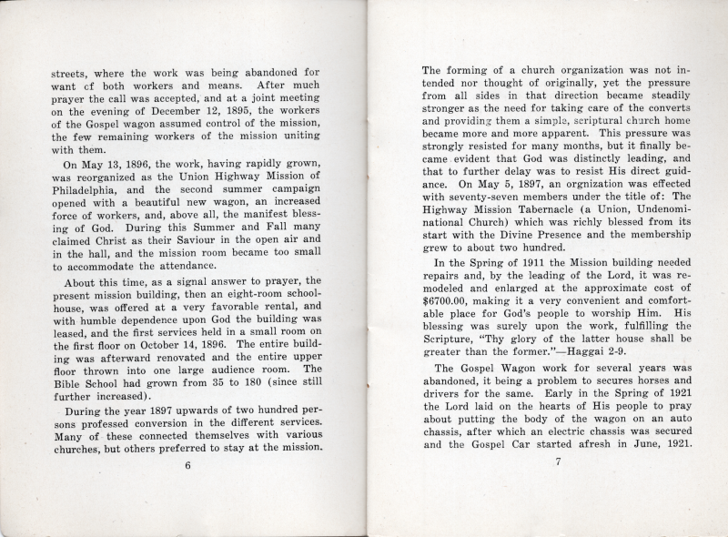Historical Sketch continued, citation of Haggai 2-9
