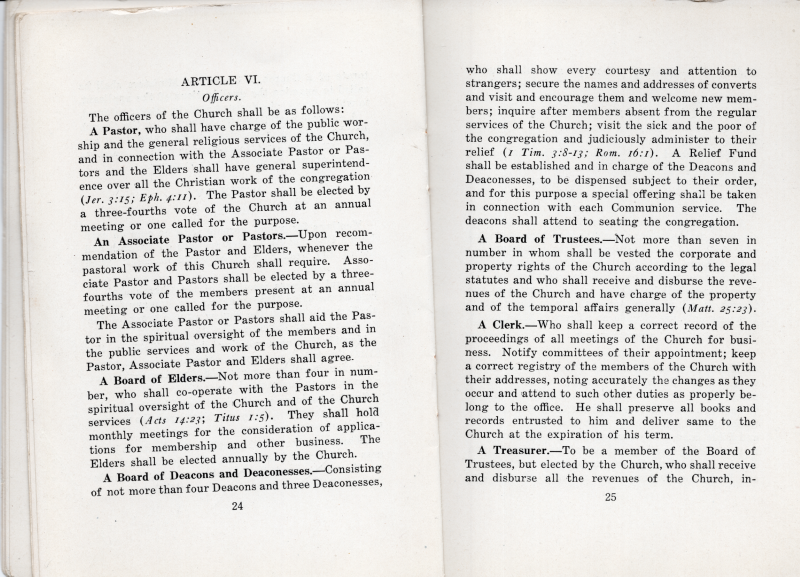 Manual: Article VI- Officers