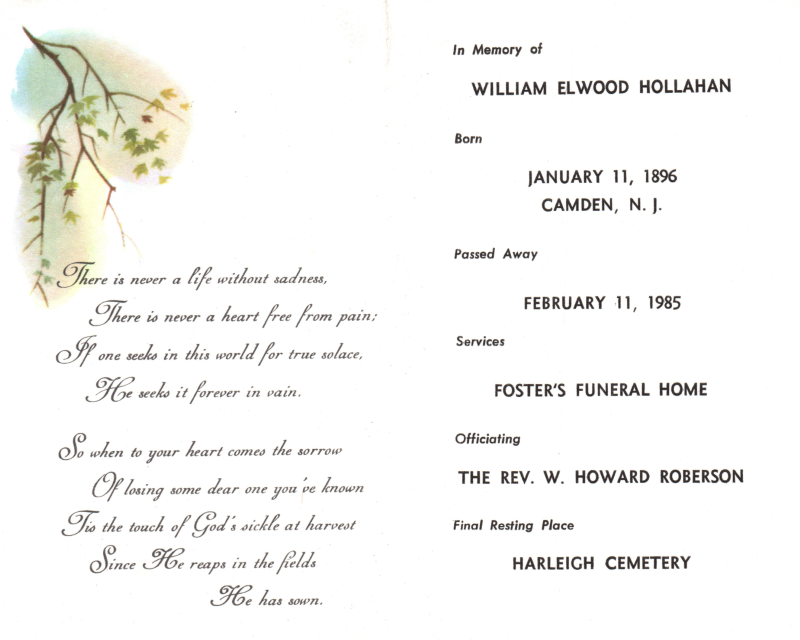 Additional copy of William Elwood Hollahan