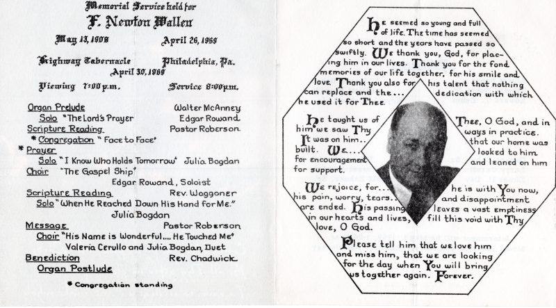 F. Newton Wallen, program