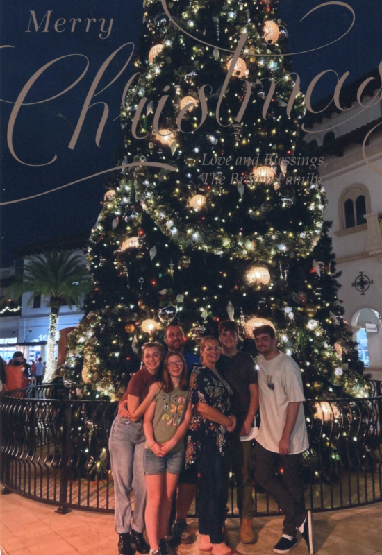 Christmas card from the Brown Family, missionaries to Latin America
