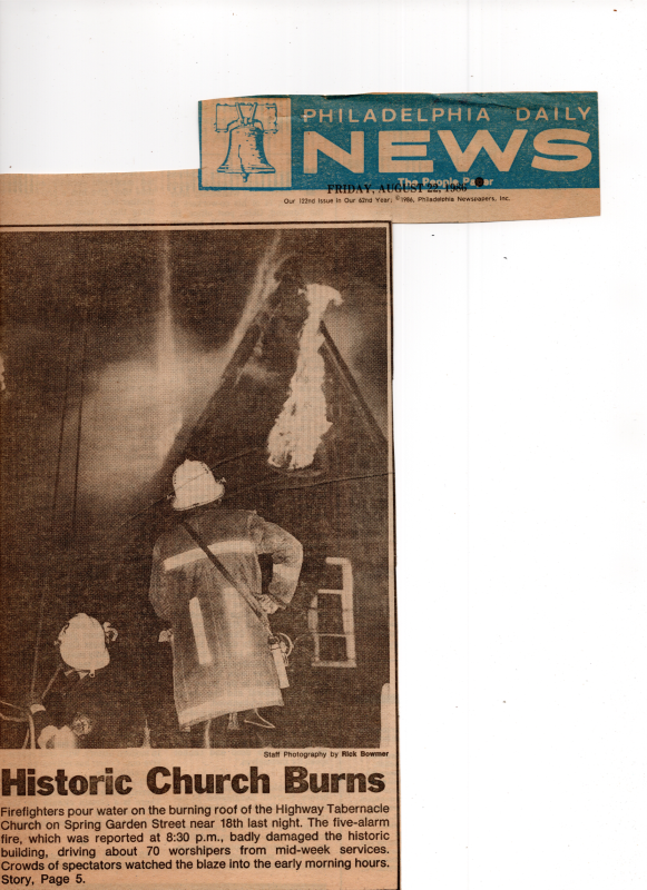 Article and image of the fire at Highway