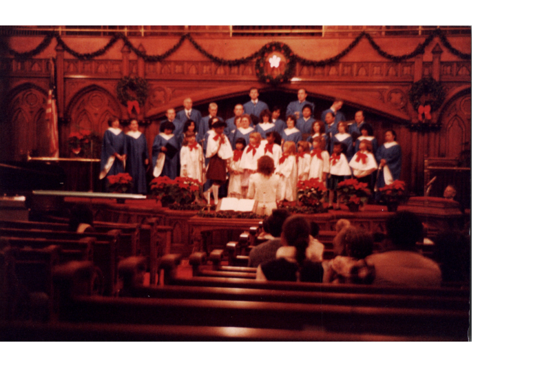 Image of the choir at the 1983 Choir Cantata