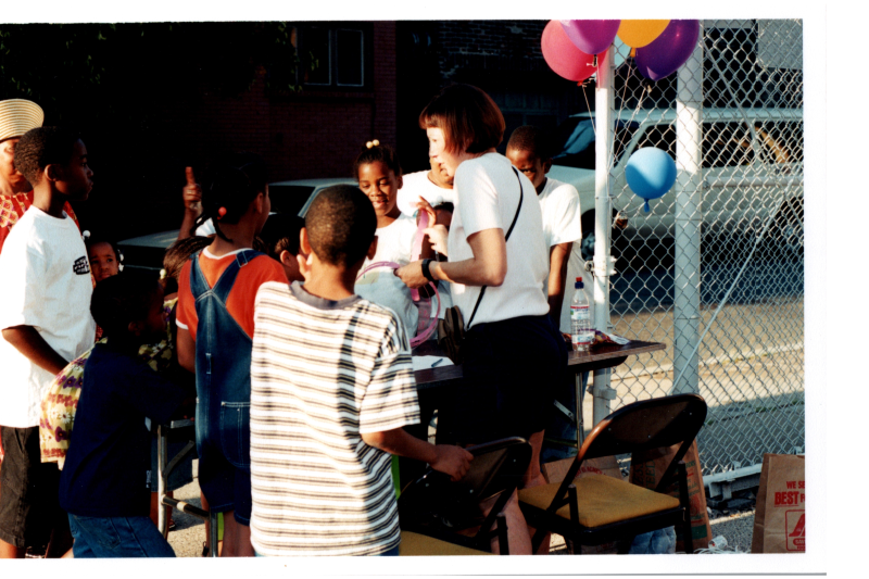 Children gather