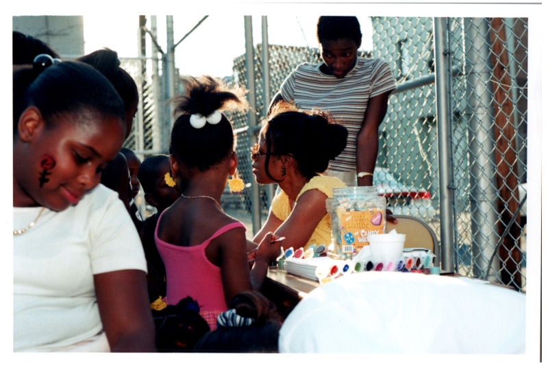 Children have their faces painted