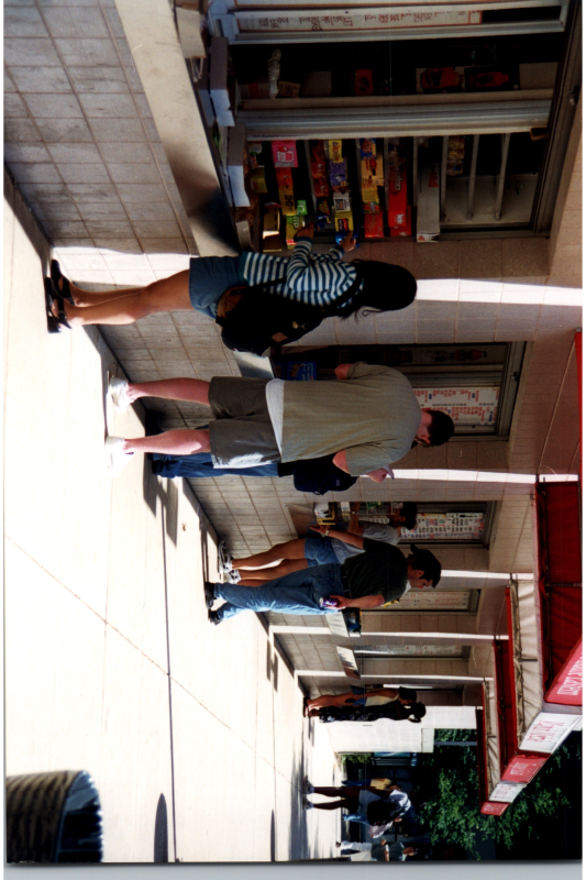 People shop at concessions stands