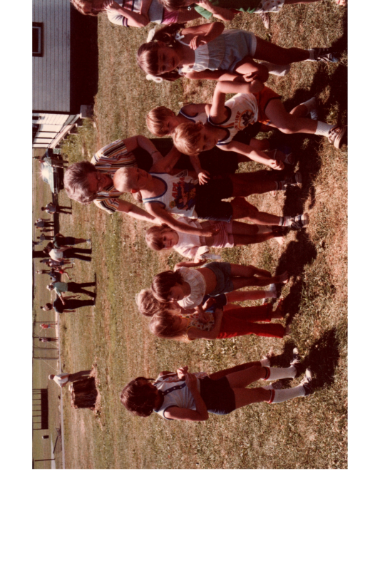A group of children play together