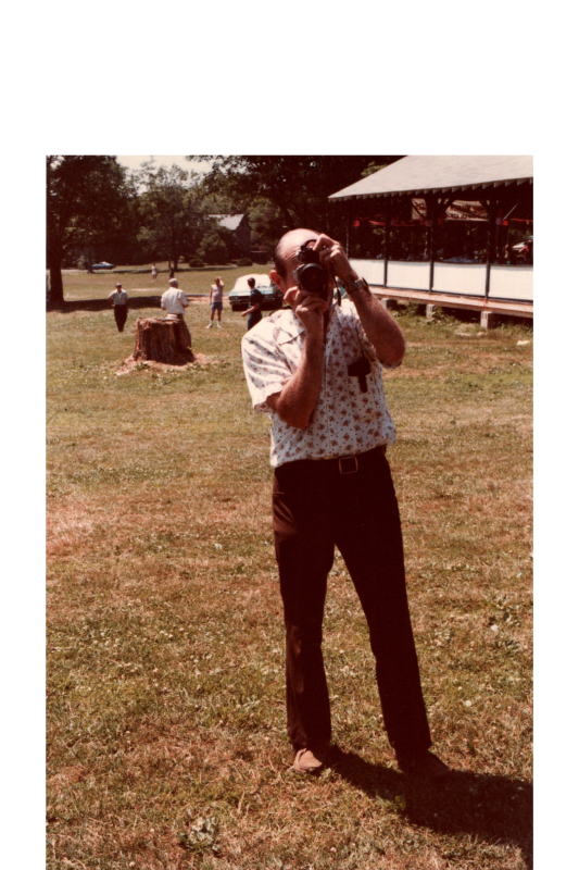 A man takes pictures