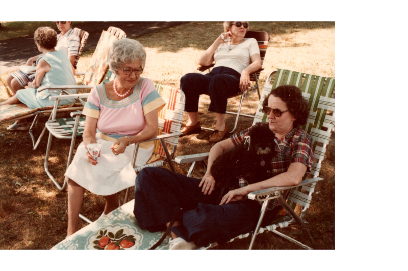 Women sit together