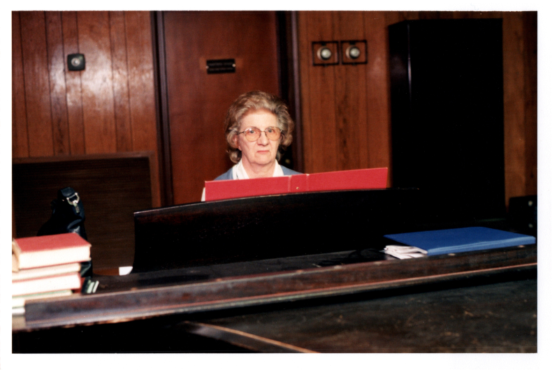 Betty Roberson plays the piano