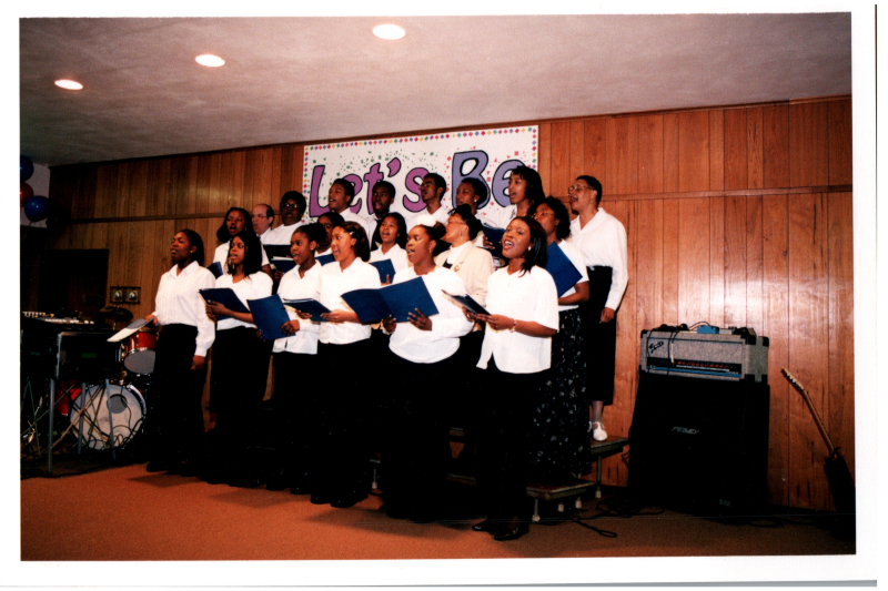A choir sings together