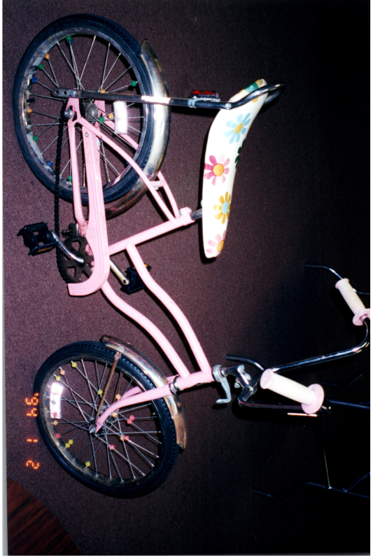 Pink children's bike