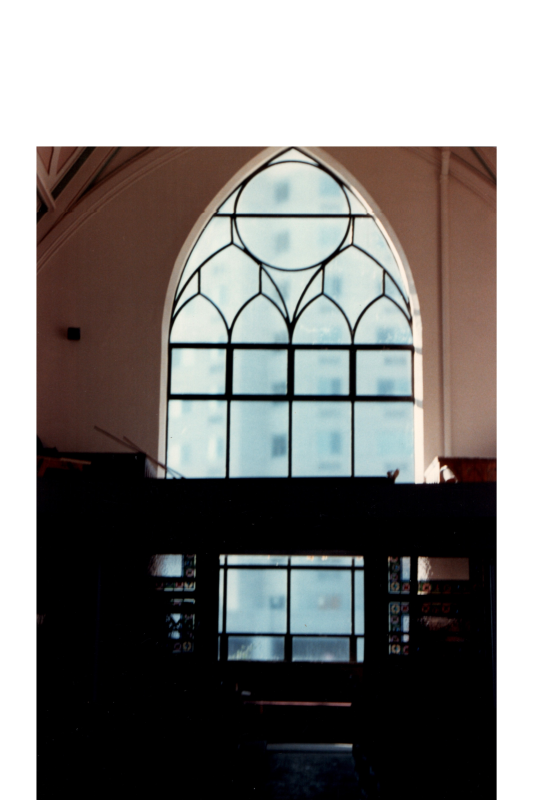 Reconstructed window after the fire